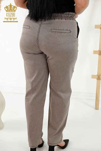 Grossiste Pantalon Femme Poche Détaillée Marron - 3673 | KAZEE - 8