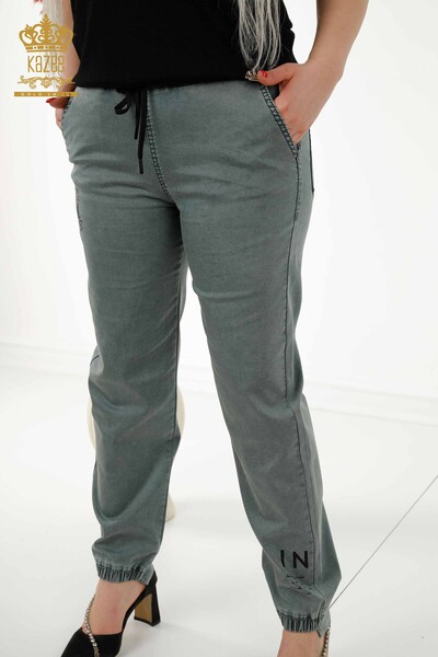 Grossiste Pantalon Femme - Taille Élastique - Vison - 3675 | KAZEE - Thumbnail