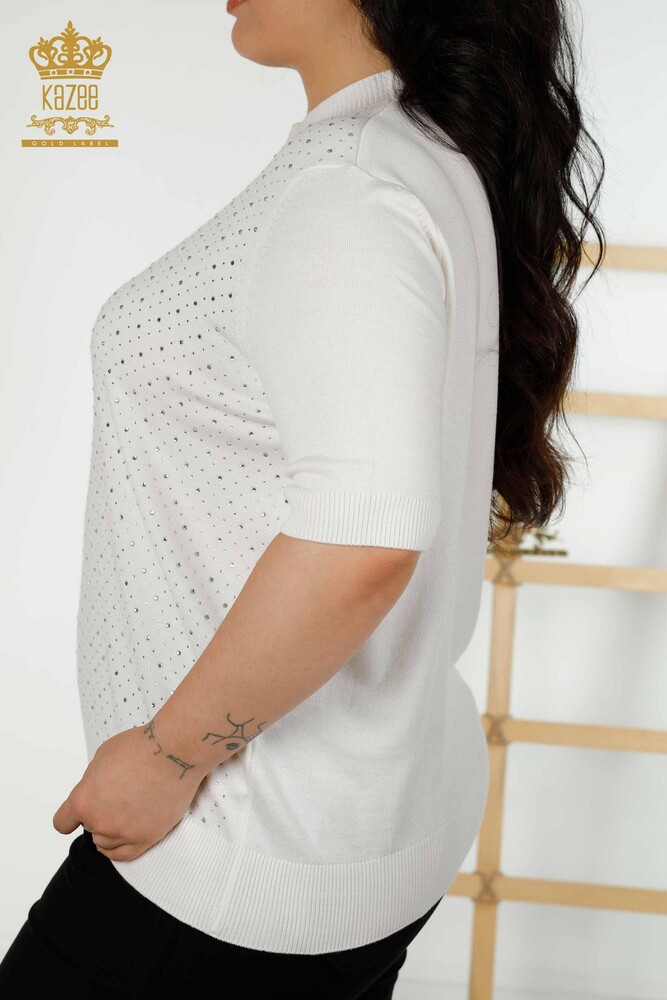 Grossiste Pull Femme - Manches Courtes - Ecru - 16950 | KAZEE - 5