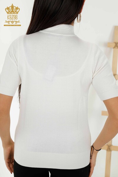 Grossiste Tricot Femme - Modèle Américain - Ecru - 16639 | KAZEE - 6