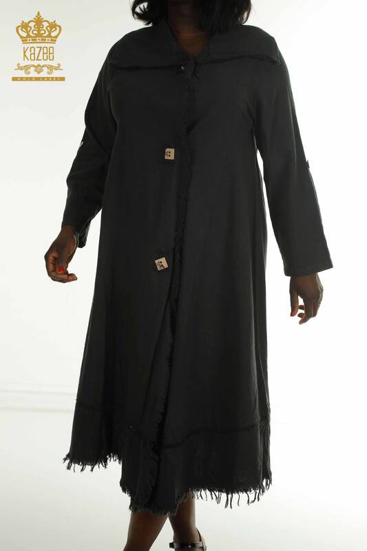 Bouton de robe pour femmes en gros détaillé noir - 2402-211606 | S&M
