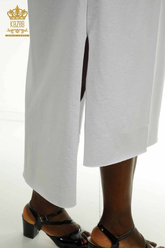 Robe Femme En Gros Perlée Écru - 2402-231001 | S&M
