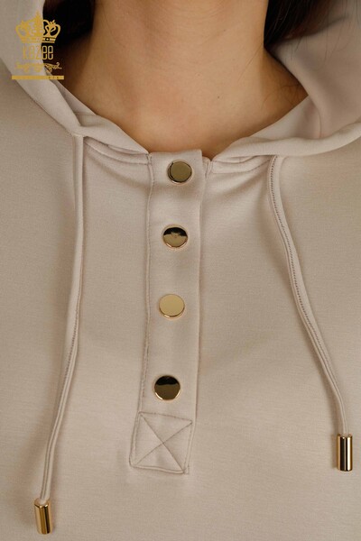 Ensemble de survêtement short et short pour femmes, vente en gros, vison à capuche - 17695 | KAZEE - Thumbnail