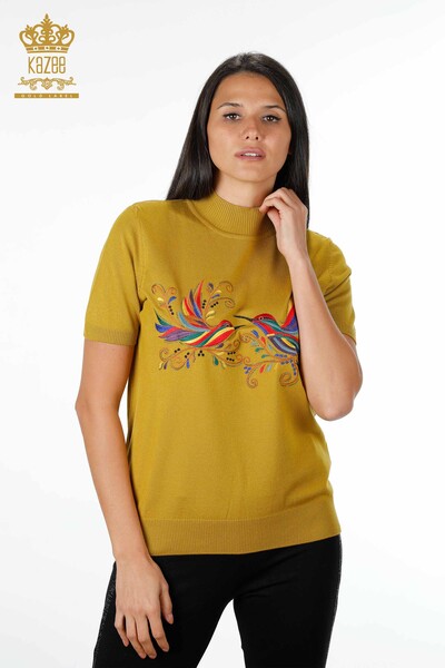 Vente en gros Tricots pour femmes Motifs d'oiseaux colorés American Model Stone - 16690 | KAZEE - Thumbnail