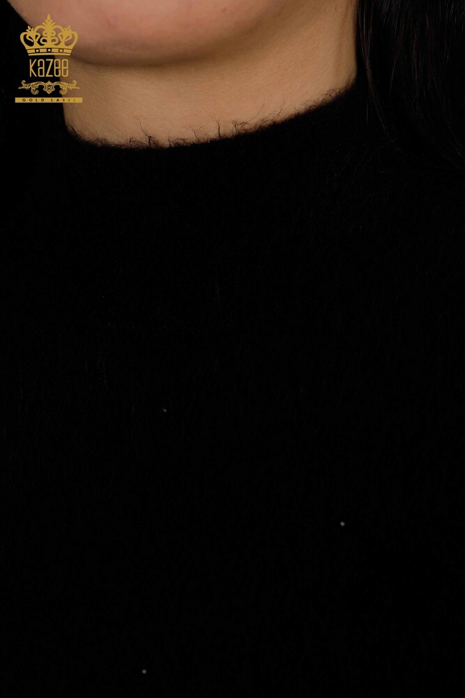 Grossiste Pull Femme Tricot Motif Tigre Angora Noir Pour Femme - 18955 | KAZEE - 4