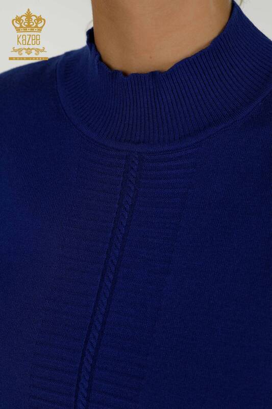 Pull en tricot basique à manches courtes pour femmes, vente en gros, Saks - 30334 | KAZÉE