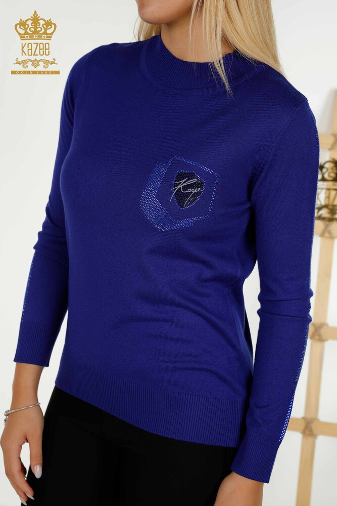 Pull en tricot pour femmes en gros à col haut Saks - 30393 | KAZEE - 2