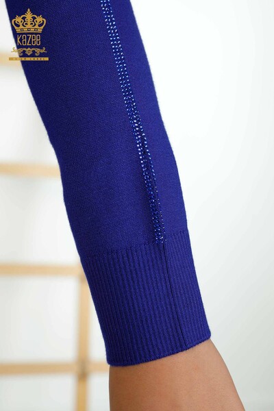 Pull en tricot pour femmes en gros à col haut Saks - 30393 | KAZEE - 6