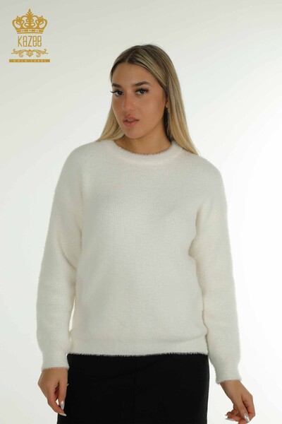 Pull en tricot à manches longues pour femmes en gros blanc - 30775 | KAZEE - Kazee