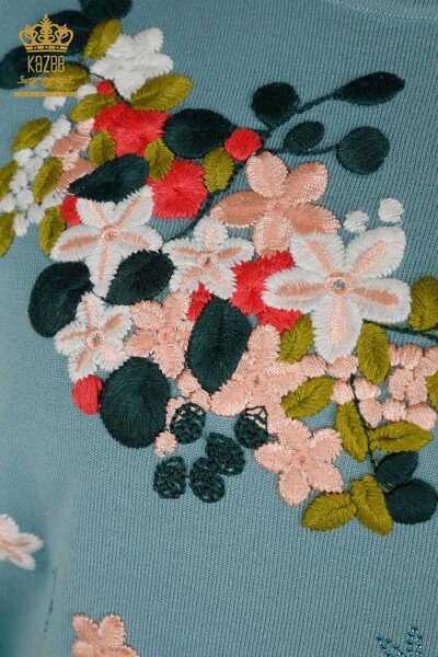 Pull en tricot pour femmes en gros modèle américain menthe - 16761 | KAZEE - Thumbnail