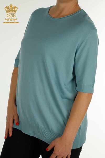 Pull en tricot pour femmes en gros modèle américain menthe - 30443 | KAZEE - Thumbnail