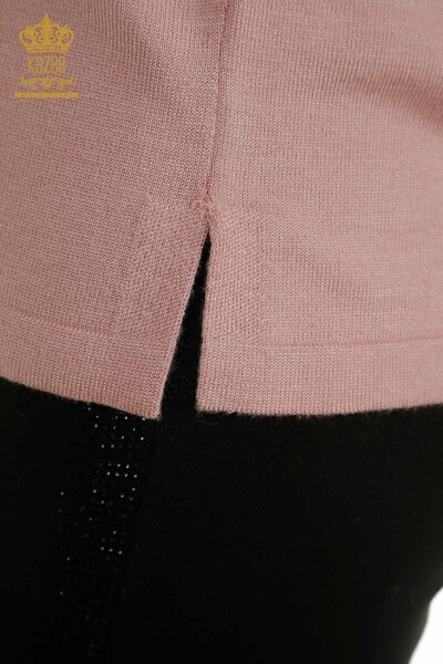 Pull en tricot pour femmes en gros modèle américain poudre - 30355 | KAZEE - Thumbnail