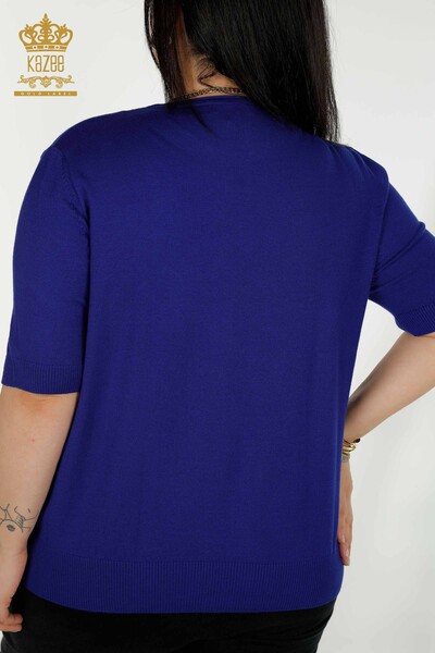 Pull en tricot pour femmes, modèle américain, couleur électrique, vente en gros - 30443 | KAZEE - Thumbnail