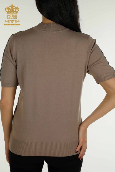 Pull en tricot pour femmes en gros modèle américain vison - 30753 | KAZEE - Thumbnail