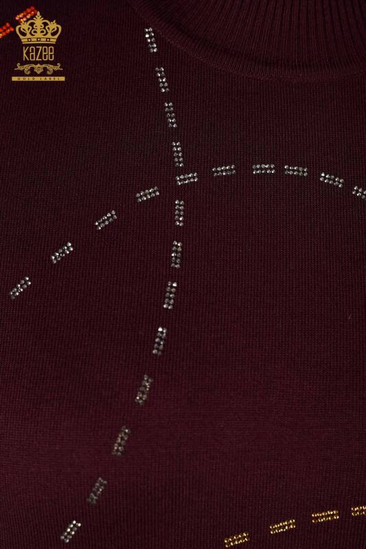 Vente en gros de pull en tricot pour femmes Stony à manches courtes motif floral - 16907 | KAZEE
