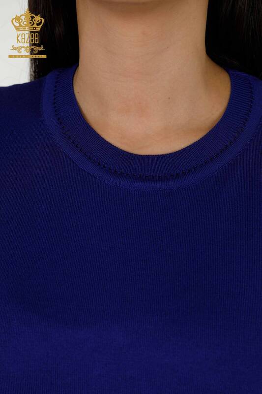 Grossiste Pull Femme en Tricot - Modèle Américain - Saks - 30255 | KAZEE