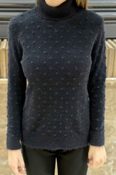 Vente en gros de pull en tricot angora à motifs pour femmes - 18719 | KAZEE - Thumbnail