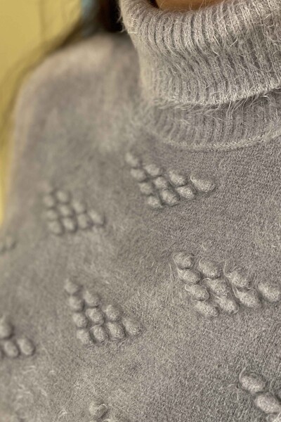 Vente en gros de pull en tricot angora à motifs pour femmes - 18797 | KAZEE - Thumbnail