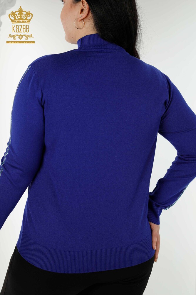 Grossiste Pull en Tricot pour Femme Saks à Motif d'Oiseau - 16459 | KAZEE - 8