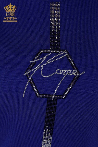 Grossiste en Tricot Femme - Modèle Américain - Bleu Foncé - 16639 | KAZEE - 3