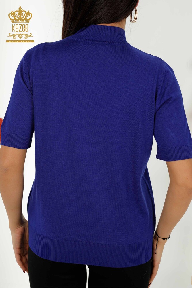 Grossiste en Tricot Femme - Modèle Américain - Bleu Foncé - 16639 | KAZEE - 6