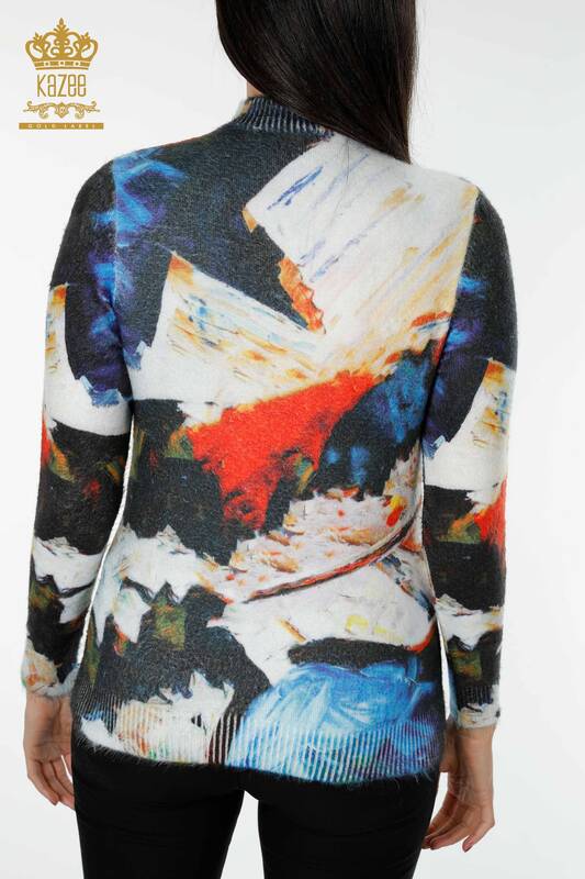 Vente en gros de pull en tricot motif angora pour femme - 18960 | KAZEE