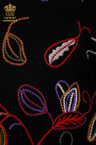 Grossiste Pull en Tricot pour Femme à Motif Brodé - 16906 | KAZEE - Thumbnail