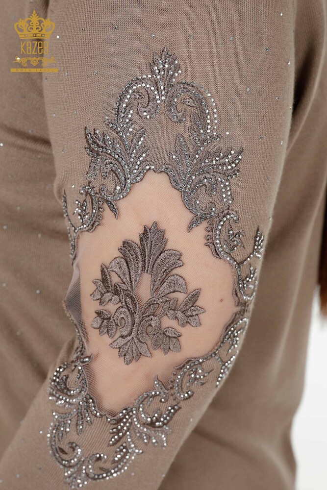 Grossiste Pull en Tricot pour Femme Pierre Vison Brodé - 30014 | KAZEE - 5