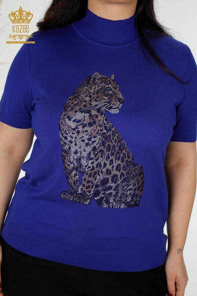 Grossiste Pull en Tricot pour Femme Motif Tigre Saks - 16999 | KAZEE - 2