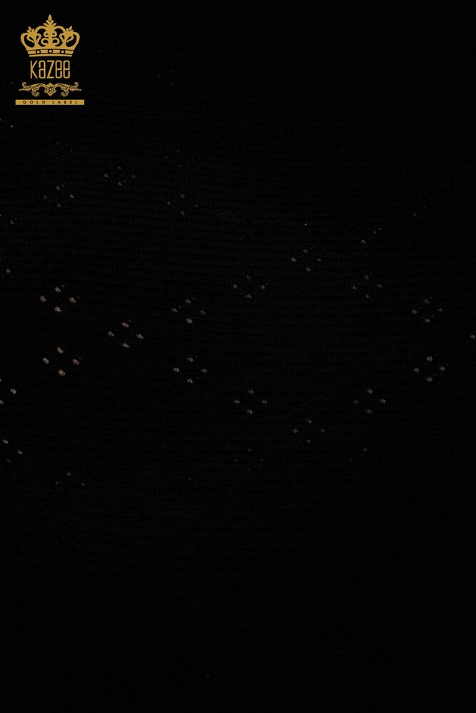 Grossiste Tricots Femme Pull Trou Détaillé Noir - 30083 | KAZEE - 3