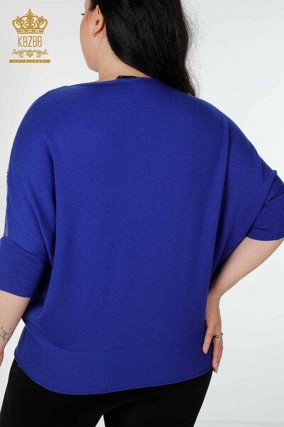 Vente en gros de pull en maille pour femmes en tulle détaillé Saks - 16826 | KAZEE - 9