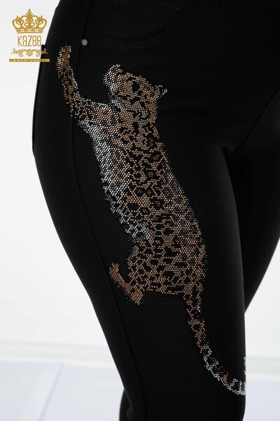 Grossiste Pantalon Leggings Femme Motif Tigre Noir - 3639 | KAZEE - Thumbnail