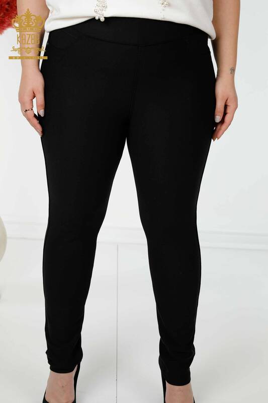 Grossiste Pantalon Leggings Femme Noir - 3357 | KAZEE