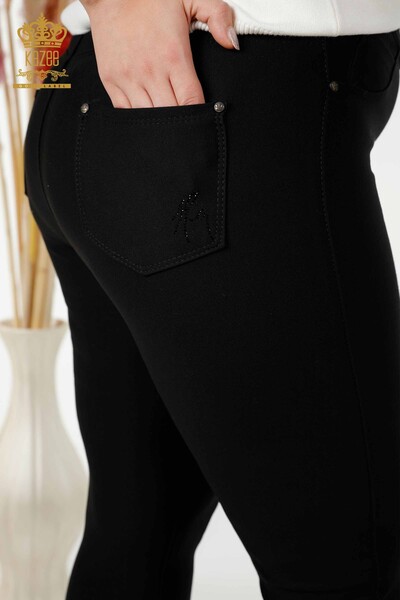 Grossiste Pantalon Leggings Femme Noir - 3357 | KAZEE - Thumbnail