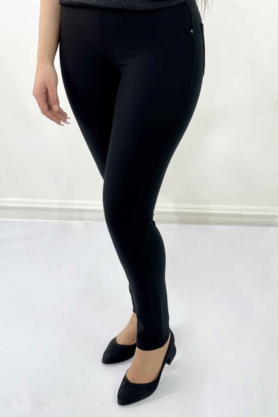 Vente en gros de pantalons leggings en coton avec logo Kazee pour femme - 3202 | KAZEE - Thumbnail