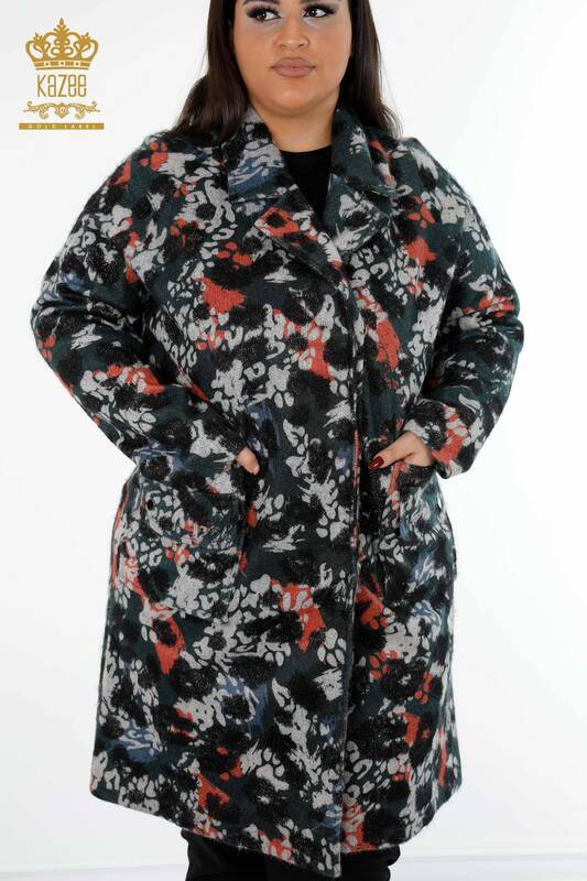 Grossiste Manteau Femme Long à Motifs - 19131 | KAZEE
