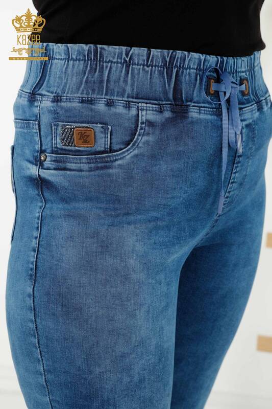Grossiste Jeans Femme - Taille Élastique - Bleu - 3698 | KAZEE