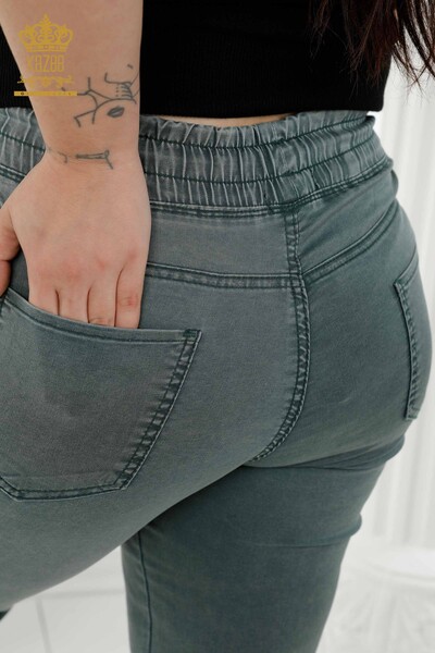 Grossiste Pantalon Femme Taille Élastique Vison - 3676 | KAZEE - Thumbnail