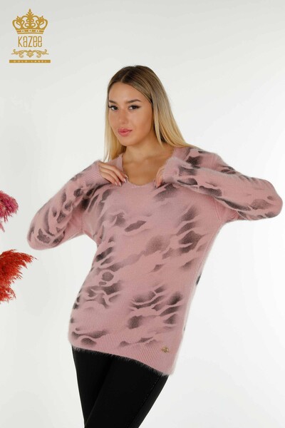 Vente en gros Pull en maille pour femme Poudre d'impression numérique - 18992 | KAZEE - 1