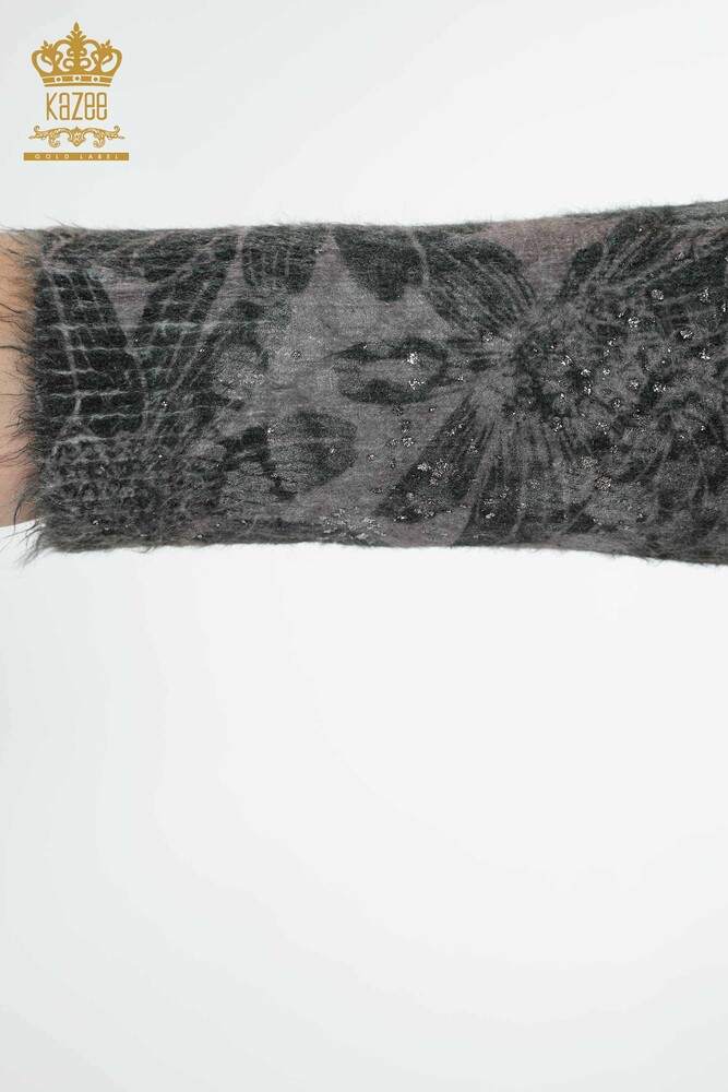 Grossiste Pull Femme Angora Cristal Pierre Vison Brodé - 16006 | KAZEE - 7