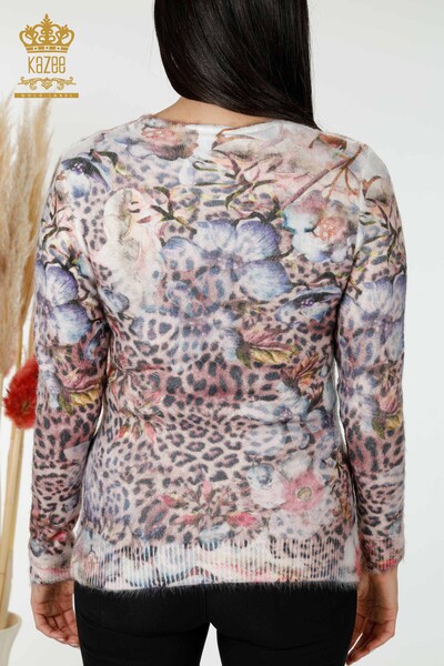 Grossiste Pull Femme Tricot Angora Motif Vison - 18989 | KAZEE - 7