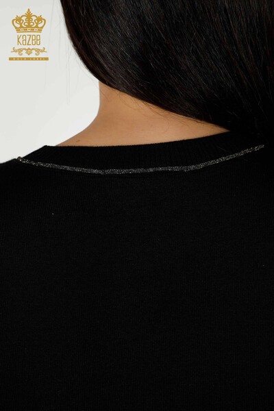 Grossiste Pull en Tricot Femme - Basique - Noir - 30110 | KAZEE - Thumbnail