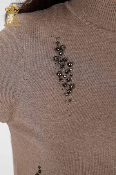 Grossiste Pull Tricot Femme Modèle Américain Vison - 16929| KAZEE - Thumbnail