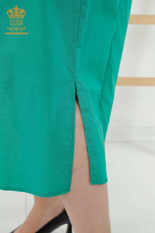 Grossiste Robe Femme - Couleur Rayé - Vert - 20380 | KAZEE