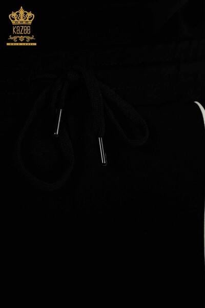 Ensemble de survêtement avec short pour femmes, vente en gros, basique noir - 17699 | KAZEE - 9