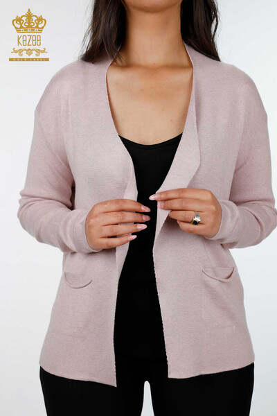 Grossiste Femmes Cardigan Deux Poche Détaillée Viscose - 14687 | KAZEE - 11
