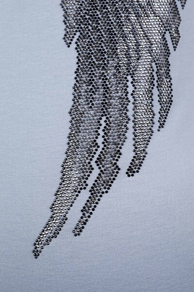 Vente en gros V Neck Wing Pattern Kazee Print Blouse Pour Femmes - 77701 | KAZEE - Thumbnail