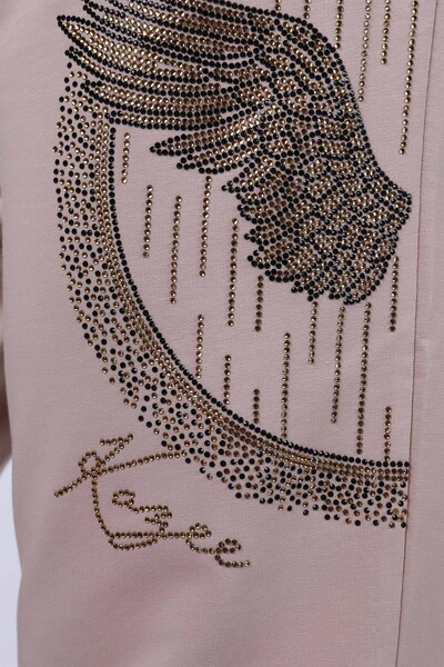 Vente en gros de survêtements pour femmes avec logo Kazee à motif d'aile d'ange - 17218 | KAZEE - Thumbnail