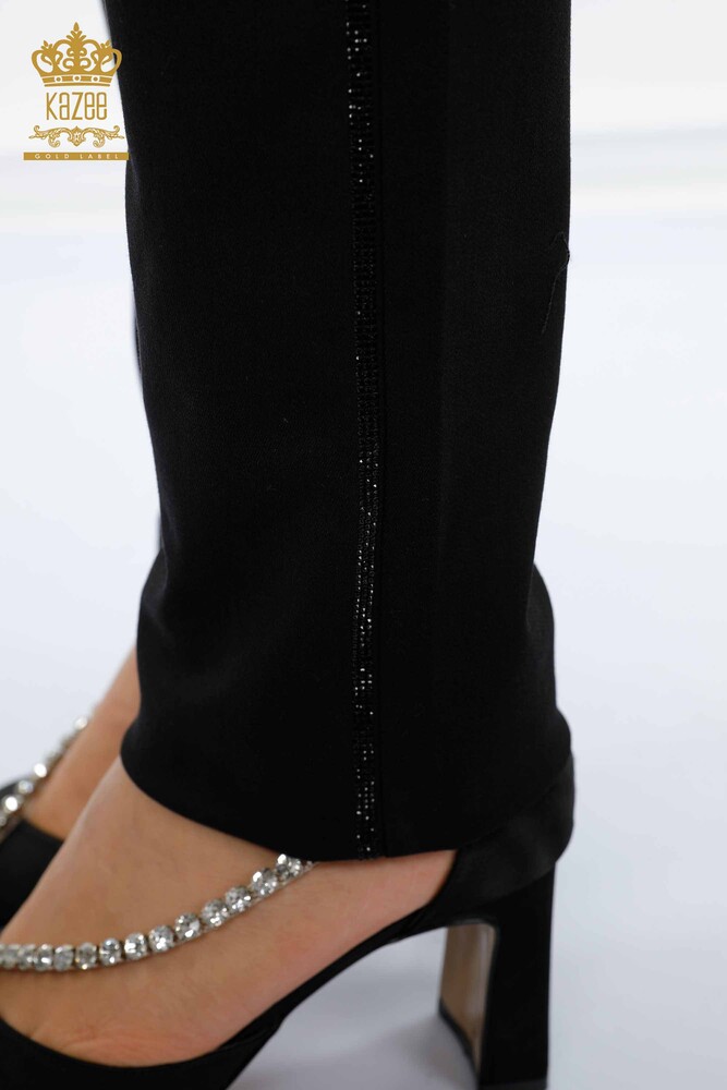 Grossiste Jeans Femme Motif Oiseaux Noir - 3603 | KAZEE - 7