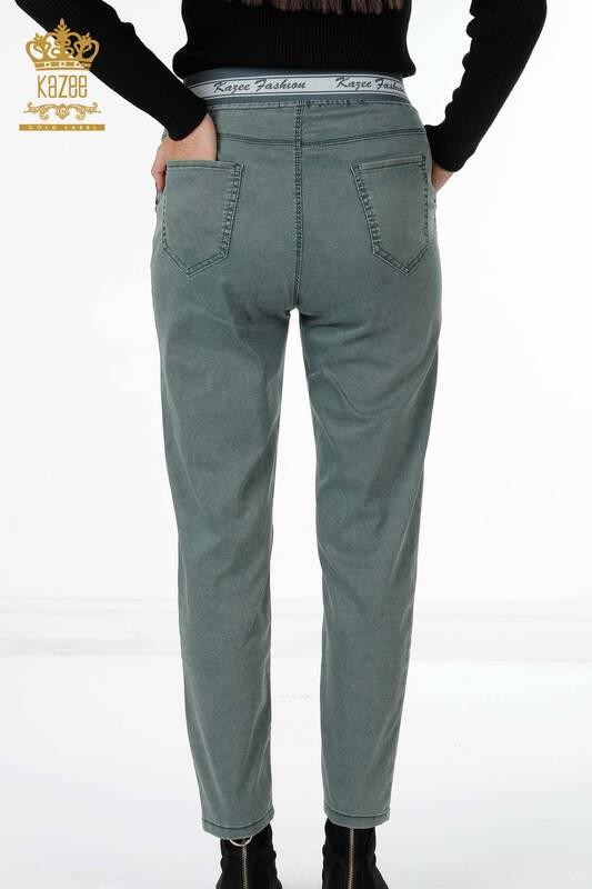 Vente en gros de pantalons pour femmes avec fil cravate Kazee poche détaillée - 3532 | KAZEE